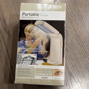 Vintage Verilux Natural Spectrum Deluxe Portable Lamp  - New In Open Box